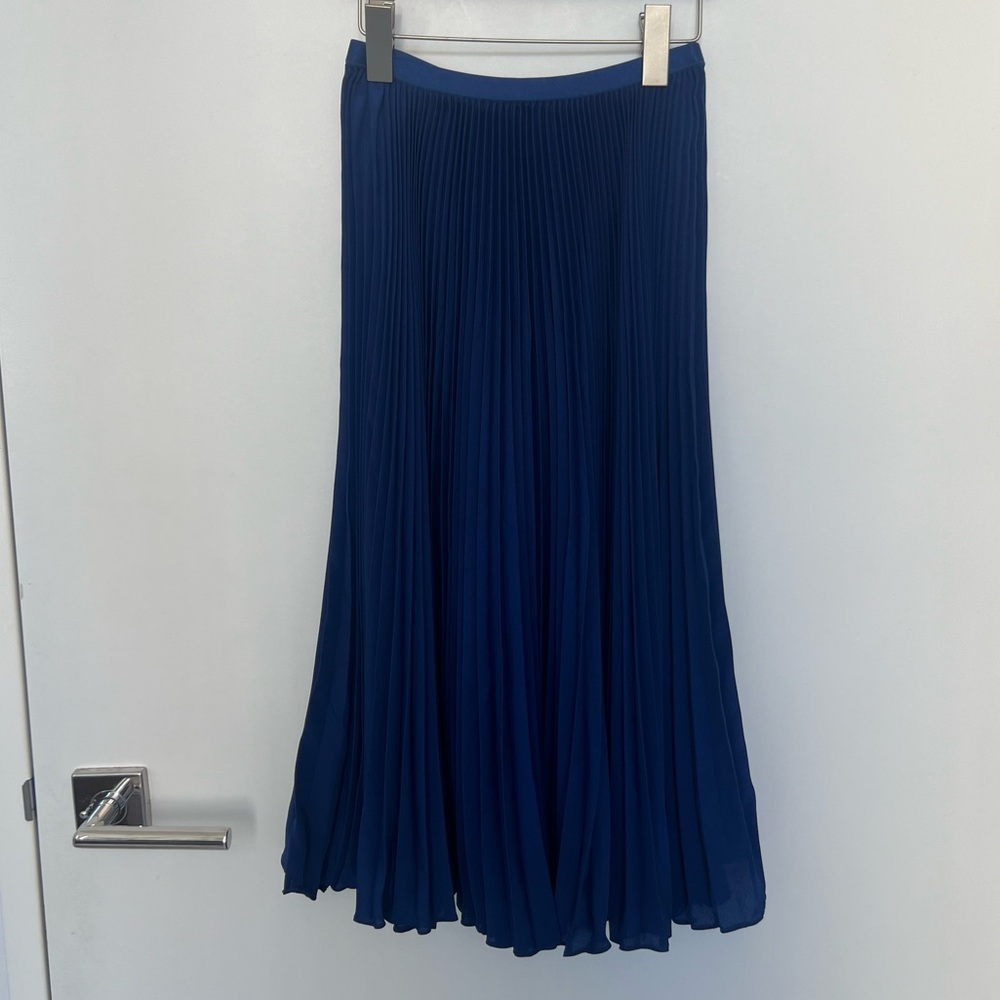 Polo Ralph Lauren Pleated Georgette Skirt - Blue